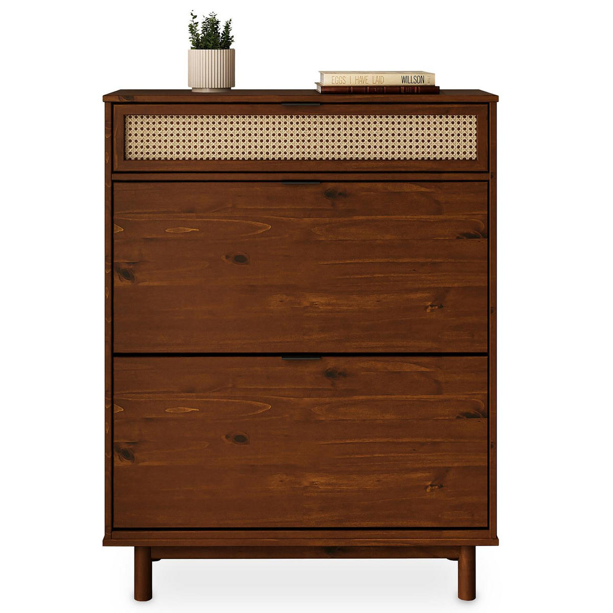SCHUHKIPPER JONTE Kastanie - Kastanienfarben, Holz (88/113/30cm) - IDIMEX