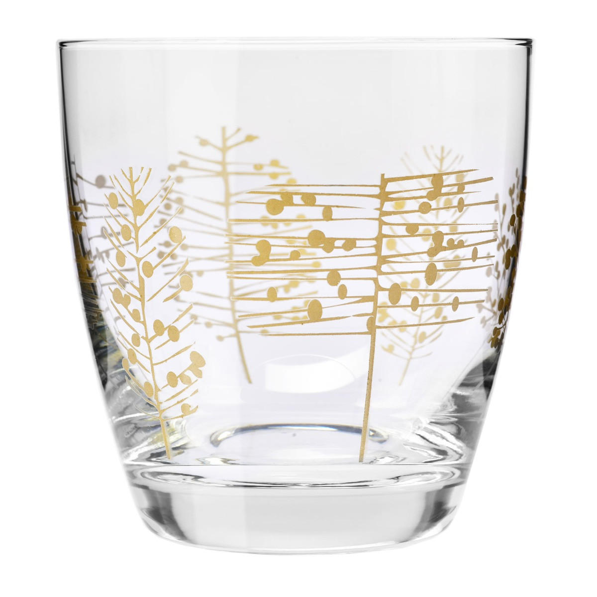 TRINKGLÄSER DECO GOLDENE BÄUME, 2ER-SET, 370 ML - Transparent, Glas (0.37L) - Krosno Glass