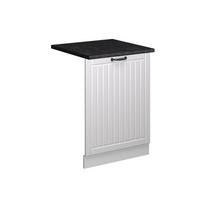 GESCHIRRSPÜLBLENDE Fame-Line Weiß Landhaus 60 cm , AP Anthrazit - Weiß, Holzwerkstoff (60/81.8/1.6cm) - Vicco