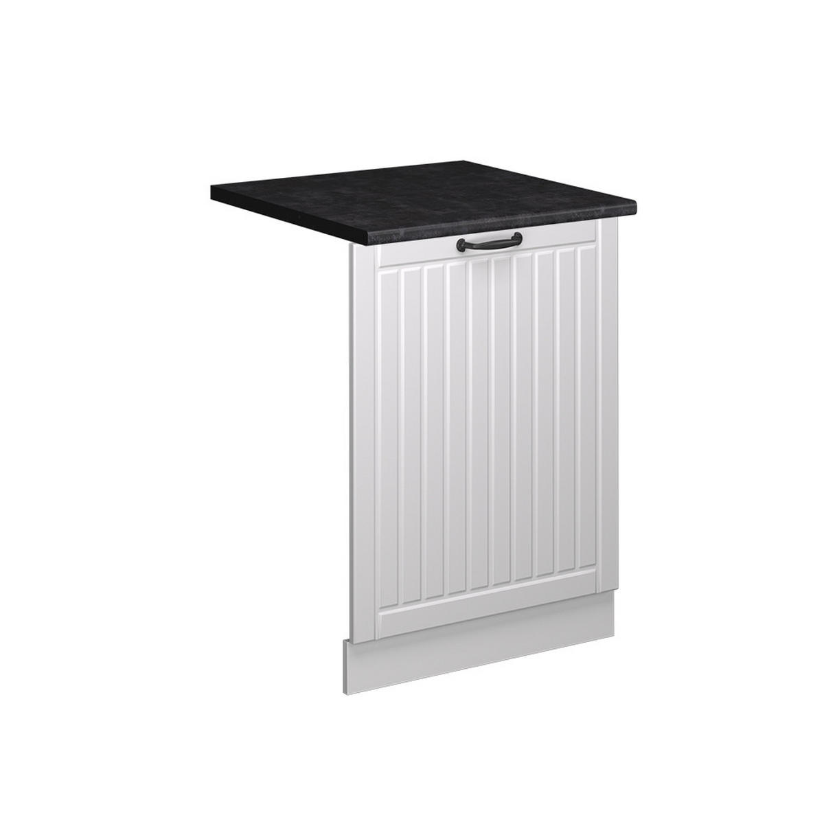 GESCHIRRSPÜLBLENDE Fame-Line Weiß Landhaus 60 cm , AP Anthrazit - Weiß, Holzwerkstoff (60/81.8/1.6cm) - Vicco