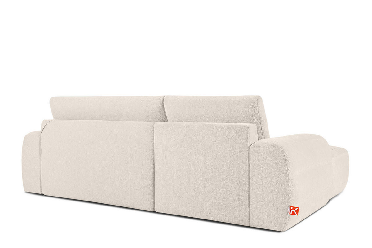 ECKSOFA LINKS BLUME, Ecru - Ecru, Holz/Holzwerkstoff (271/164cm) - KONSIMO®