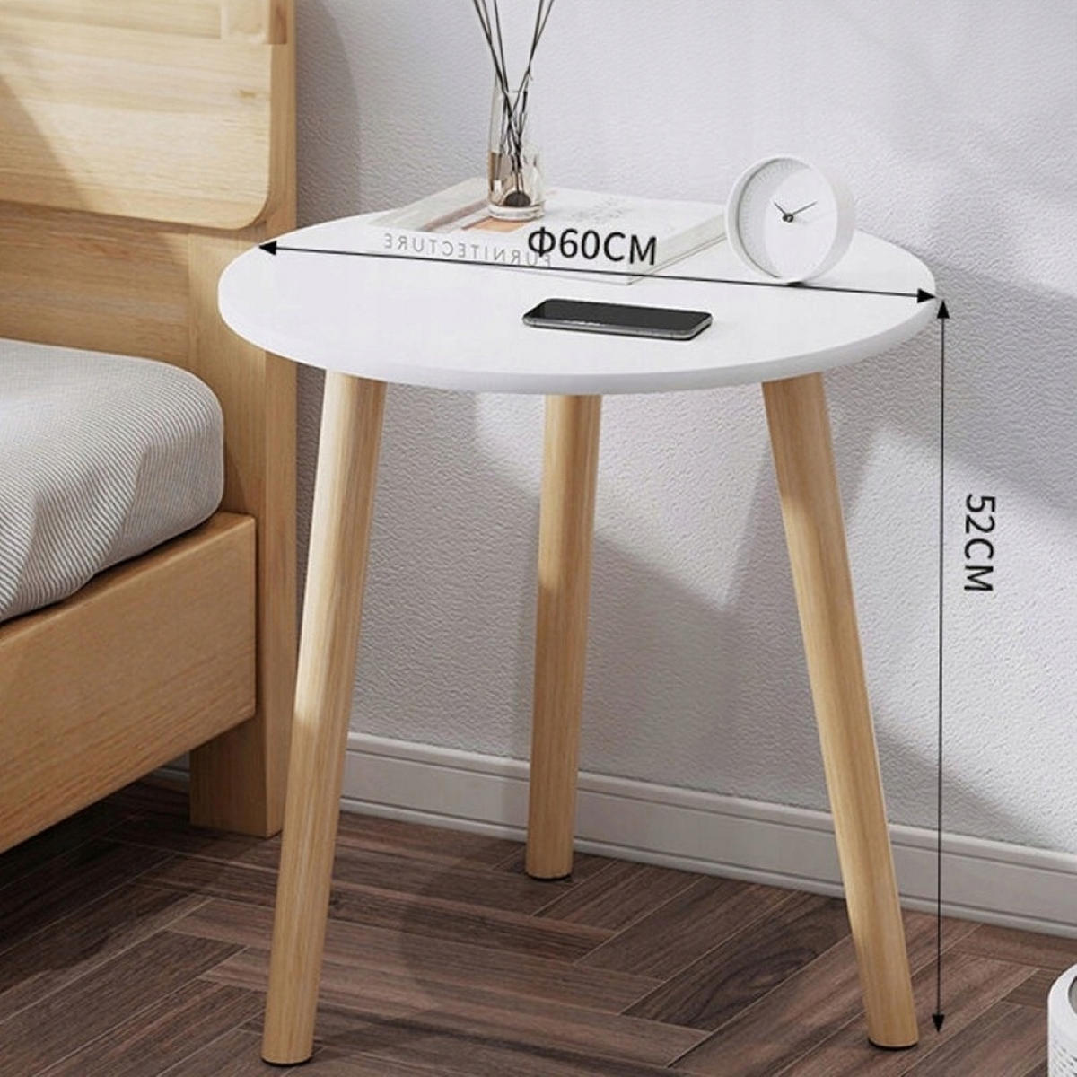 WEISSER Couchtisch 60/60/50 cm - Weiß, Holzwerkstoff (60/60/50cm)