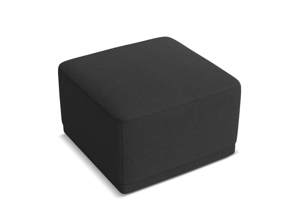 POUF Chenille Stoff Schwarz - Anthrazit/Schwarz, Kunststoff/Textil (65/40/65cm) - Makamii