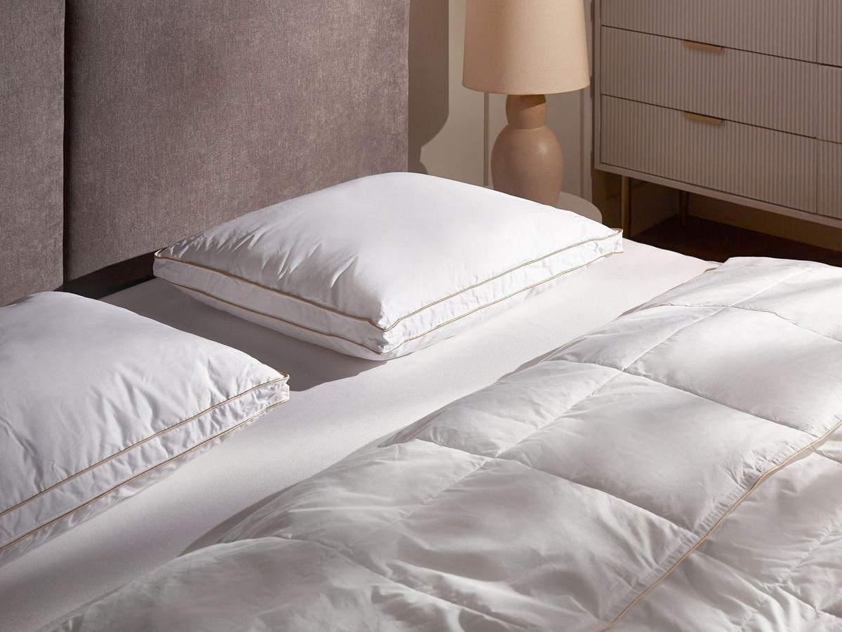 KOPFKISSEN Weiß 50/60 cm Etna - Weiß, Naturmaterialien (60/50cm) - Beliani