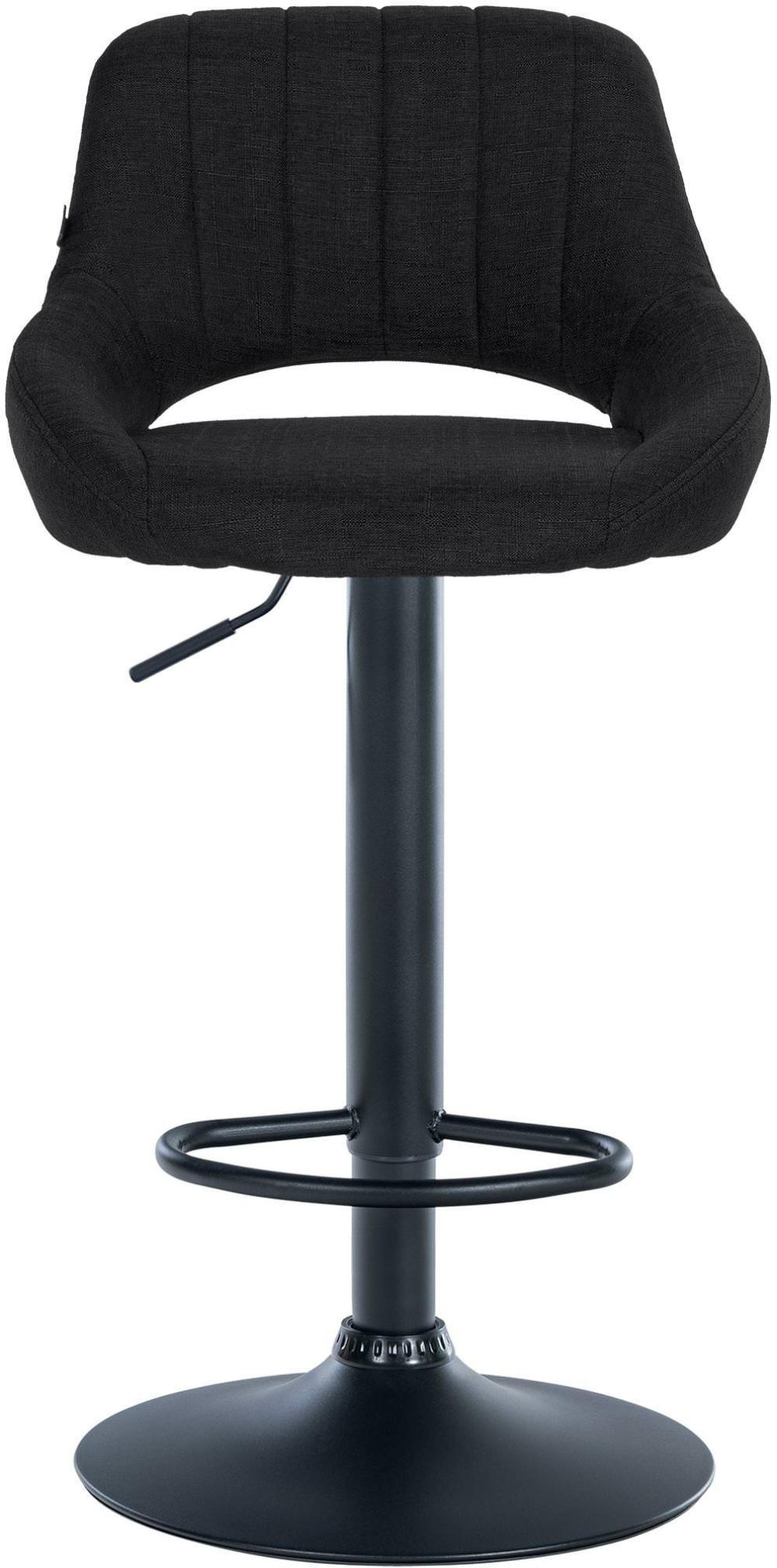 BARHOCKER 2er Set Stoff schwarz - Schwarz, Textil (47/85/48cm) - CLP