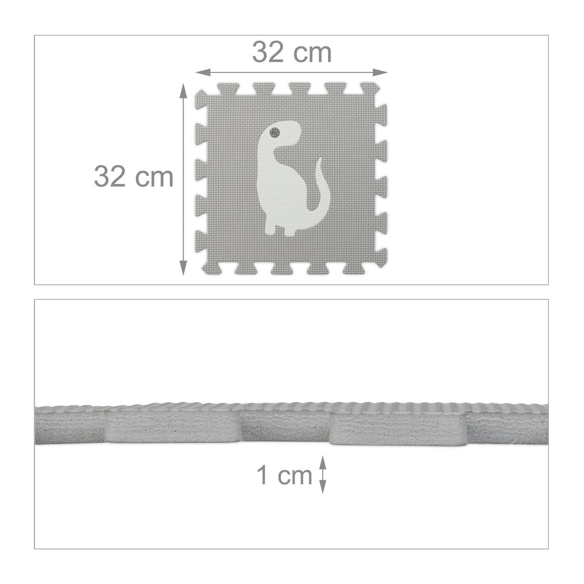 30TLG.PUZZLEMATTE - Multicolor, Textil (32/32cm) - Relaxdays