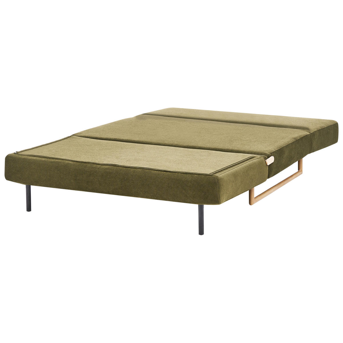 CANAPEA EXTENSIBILĂ cu 2 locuri textil verde Jerslev - maro/verde, material textil (120/87/84cm) - Beliani