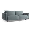 3-SITZER SOFA mit Schlaffunktion Chenille Stoff Blau - Blau/Blaugrau, Textil/Metall (230/86/105cm) - LaMiaSofa