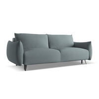 3-SITZER SOFA mit Schlaffunktion Chenille Stoff Blau - Blau/Blaugrau, Textil/Metall (230/86/105cm) - LaMiaSofa