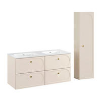 BADMÖBEL 120.4cm Sanae 2er-Set Sandbeige - Beige, Holzwerkstoff (120.4/57/46cm) - Petits-meubles