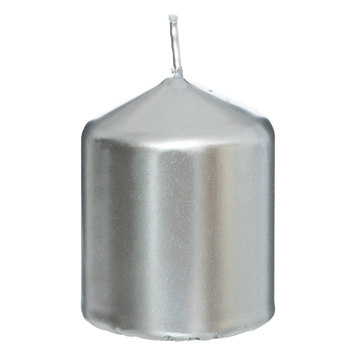 KERZEN 4er-Set Ø 5 cm - Silberfarben, Paraffin (5/12/5cm) - Atmosphera Createur d´interieur