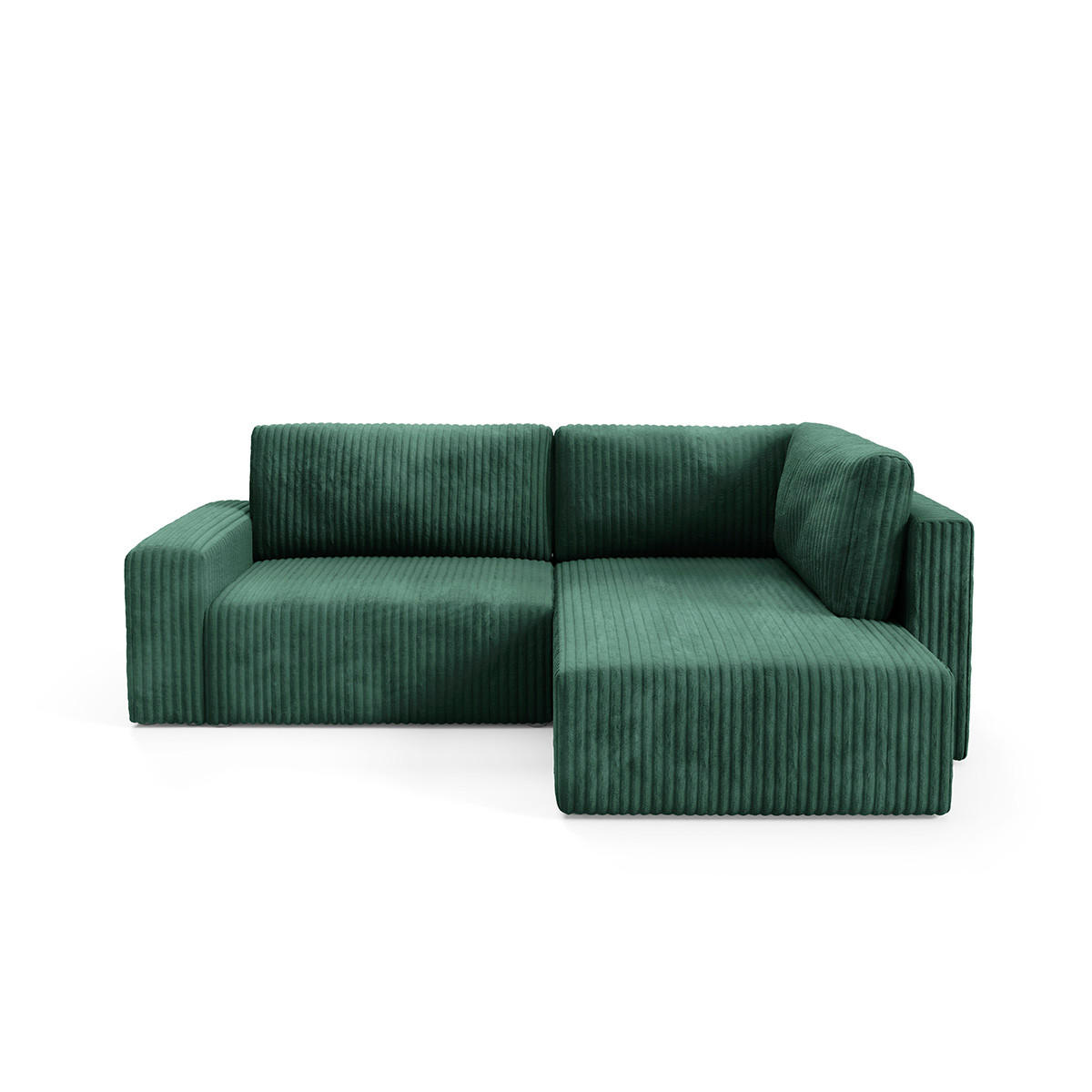 ECKSOFA Angela 4 Sitzplätze Tannengrün - Grün, Holz (245/182cm) - Petits-meubles