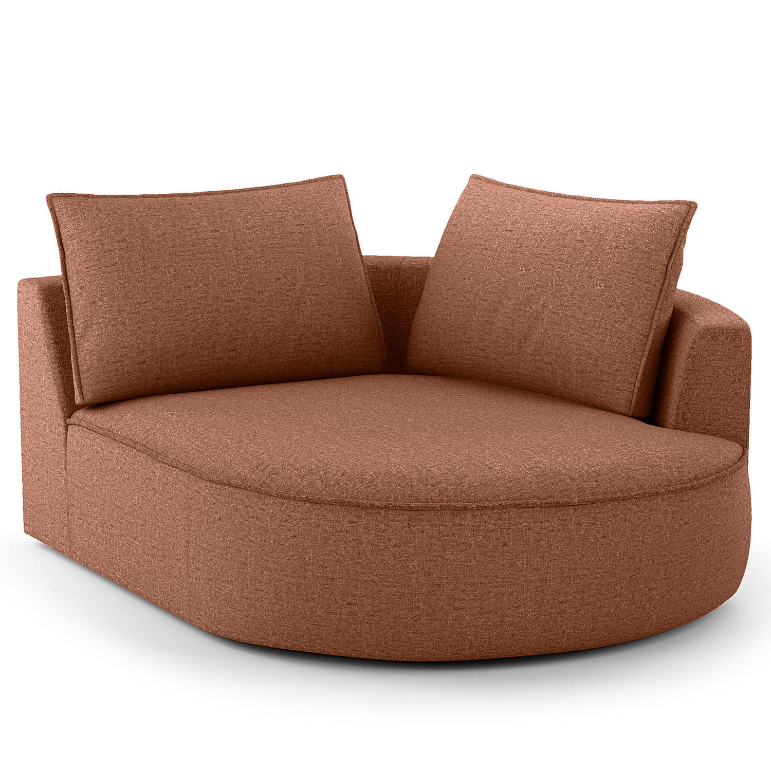 OTTOMANE - modular - Beige/Schwarz, Kunststoff/Textil (126/82/154cm) - home24