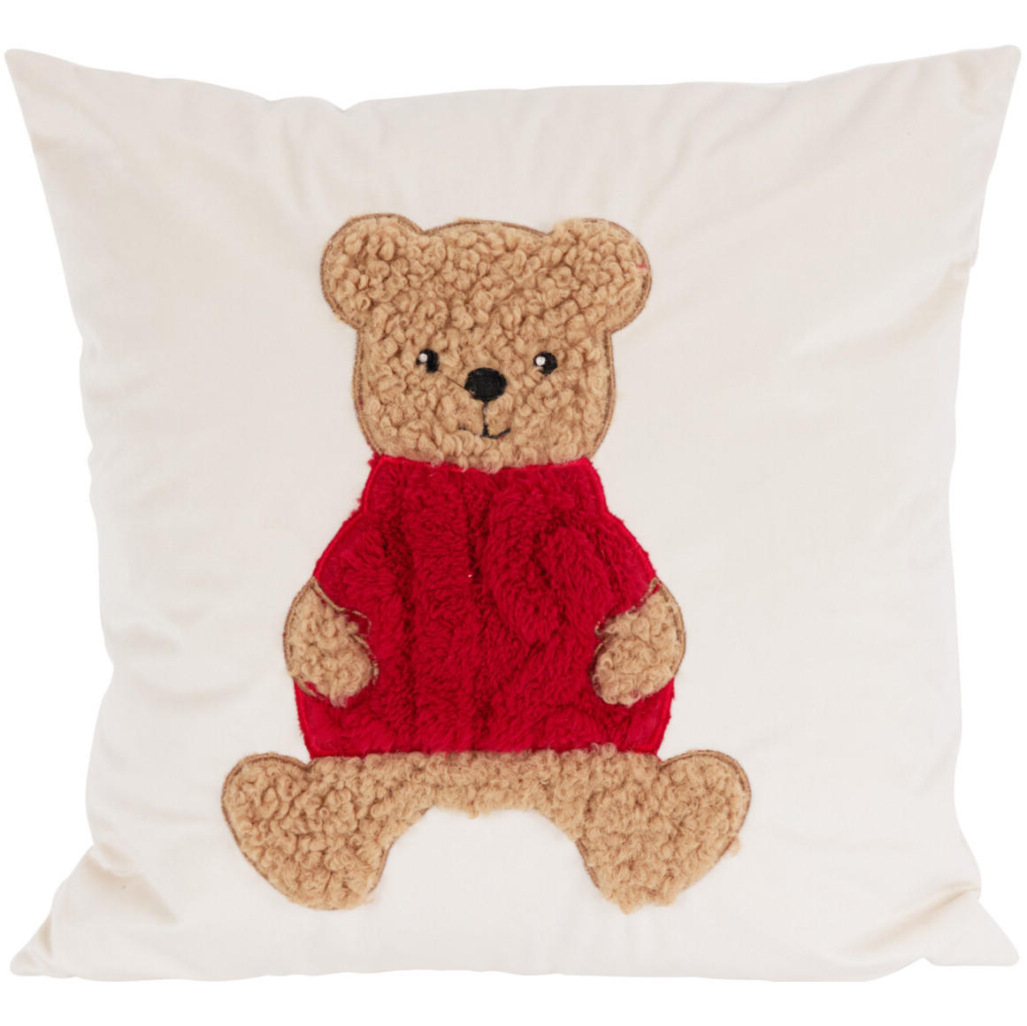 Home Styling Collection Dekokissen Weiß, Braun 40x40 cm