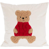 DEKOKISSEN Weihnachtsmuster 40/40 cm weiß - Weiß, Textil (40/40cm) - Home Styling Collection