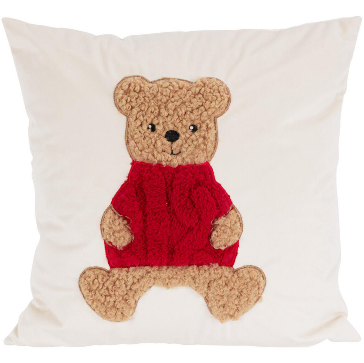 DEKOKISSEN Weihnachtsmuster 40/40 cm weiß - Weiß, Textil (40/40cm) - Home Styling Collection