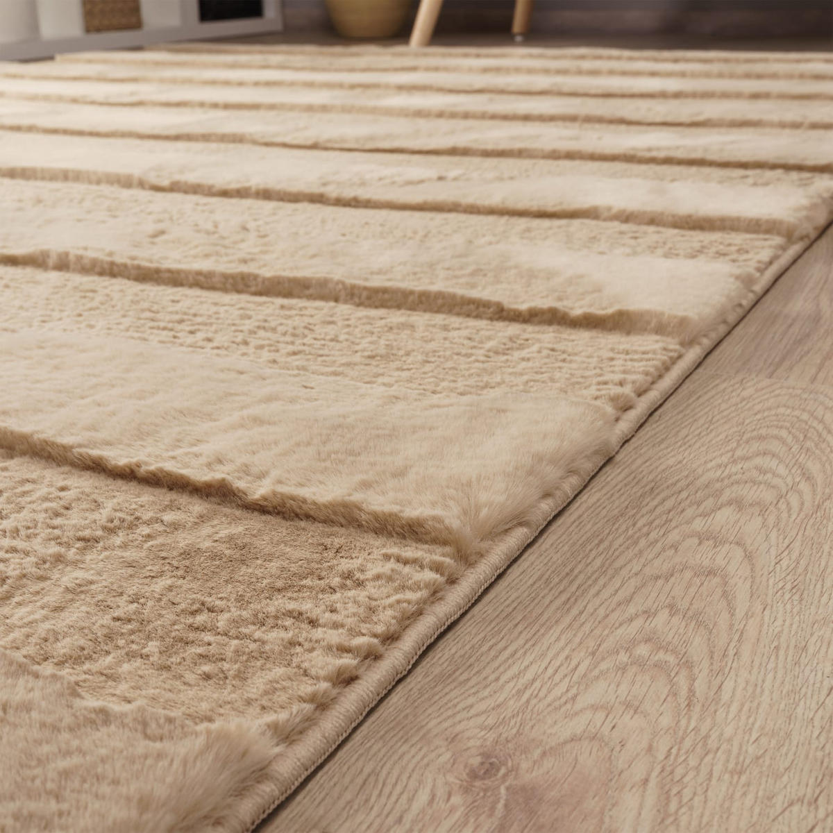 HOCHFLORTEPPICH Boho Beige 120 x 160 cm - Beige, Kunststoff (120/160cm) - TT Home