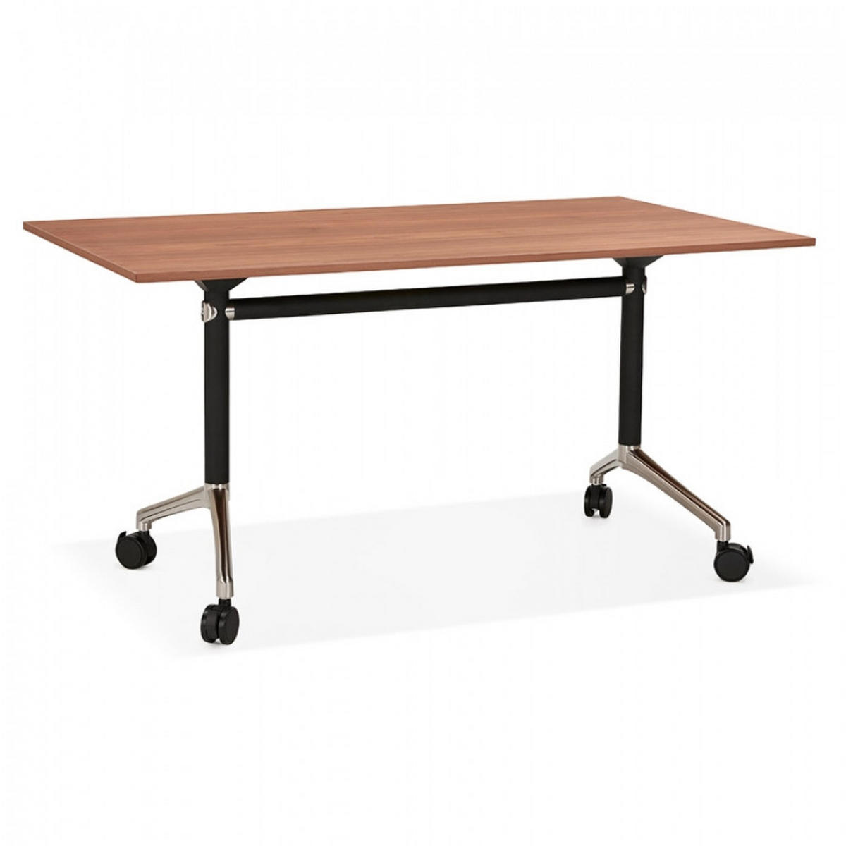 SCHREIBTISCH braun 140x70x73 cm - Schwarz/Braun, Holz/Metall (140/70/73cm) - AlterEgo
