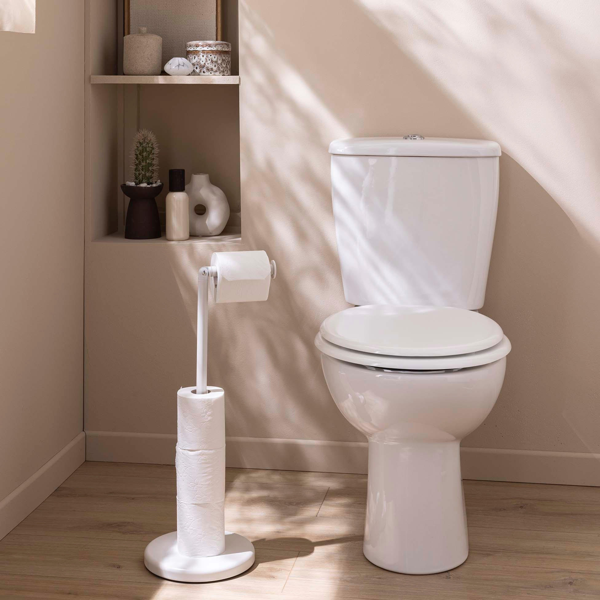 TOILETTENPAPIERHALTER Filano 55,5 cm - Weiß, Metall (20.5/55.5/20.5cm) - Douceur d´intérieur