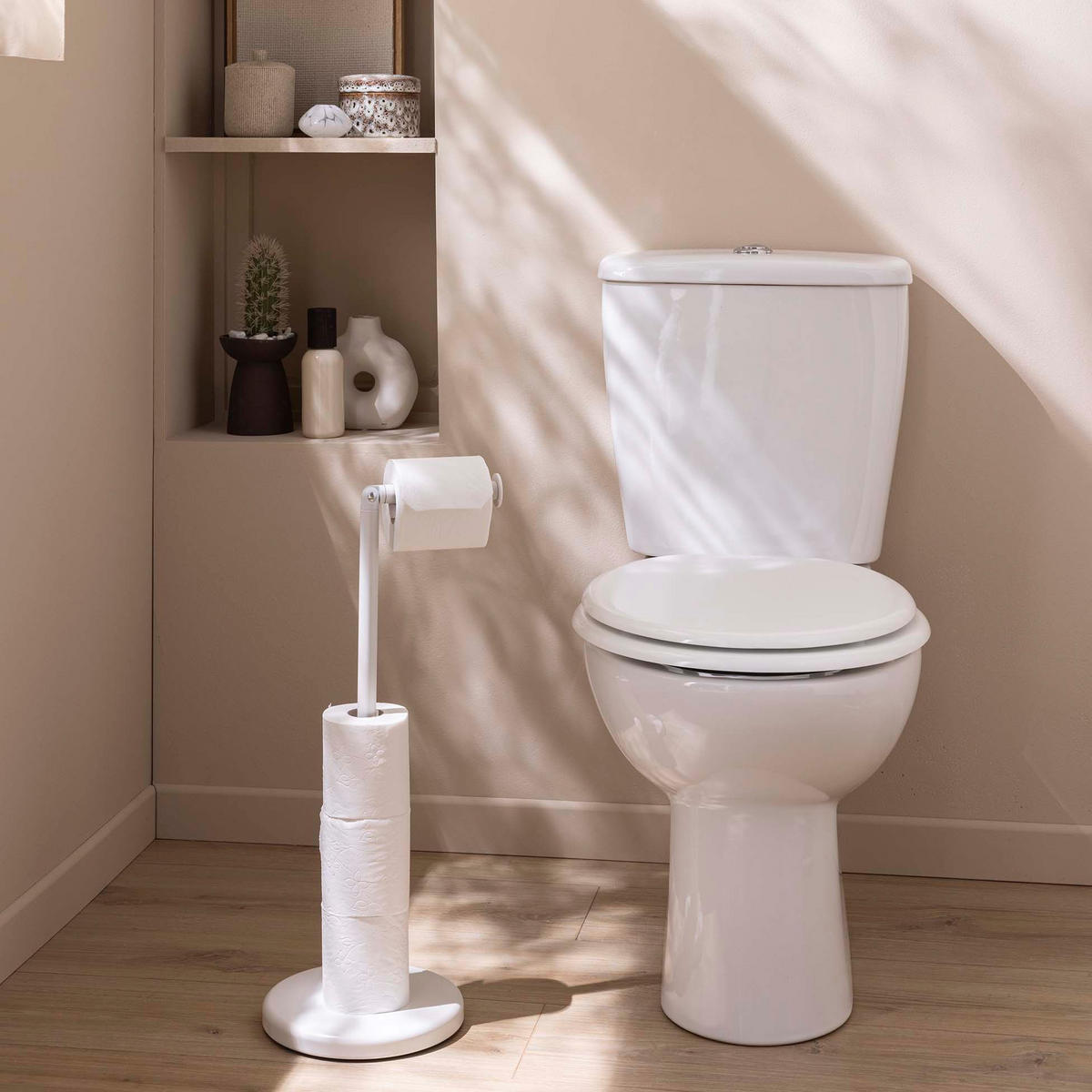 TOILETTENPAPIERHALTER Filano 55,5 cm - Weiß, Metall (20.5/55.5/20.5cm) - Douceur d´intérieur