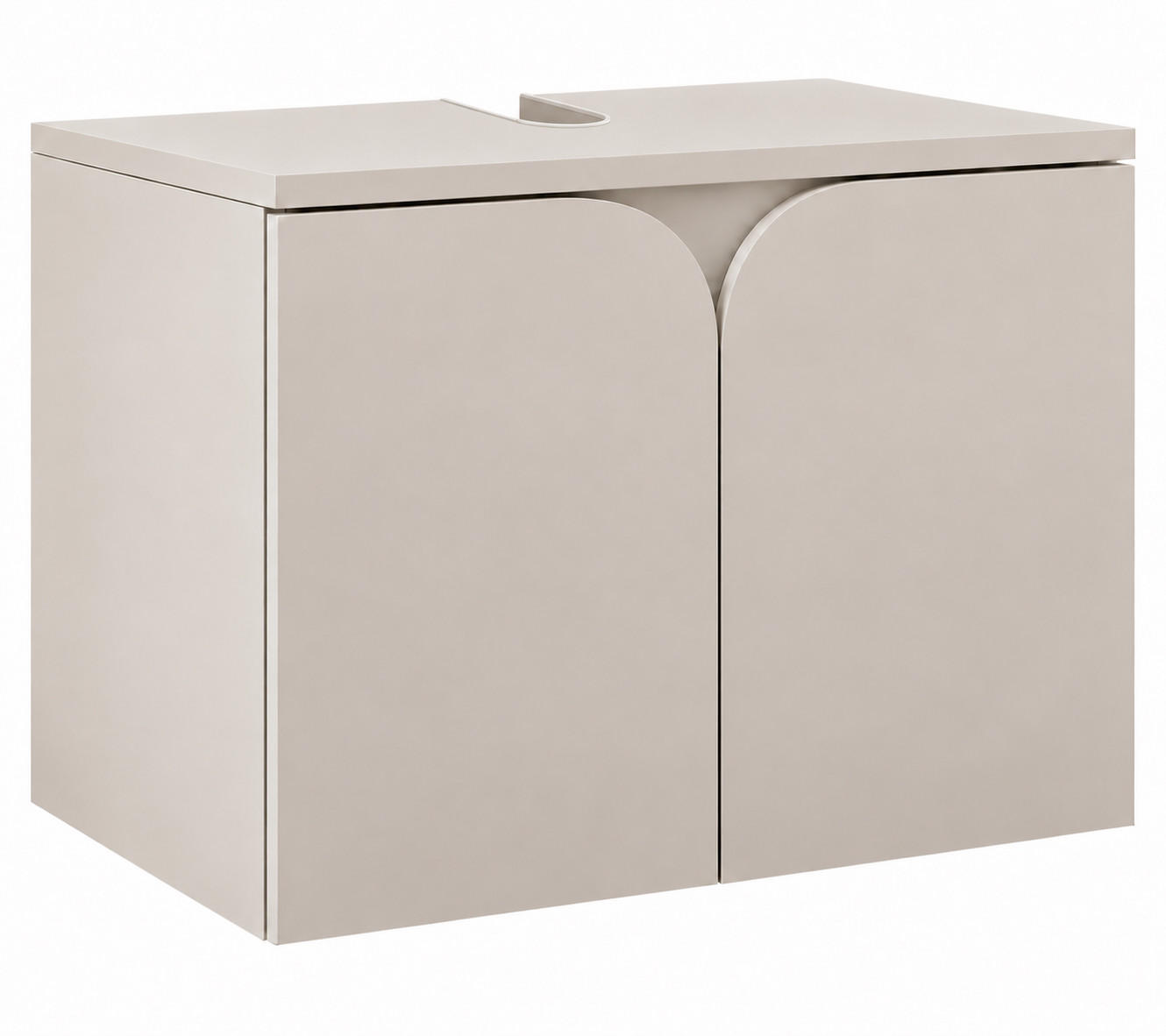 WASCHBECKENUNTERSCHRANK Nepal 2 Türen Cashmere - 60 x 46 x 46 cm - Kaschmir, Holz (60/46/46cm) - Badplaats