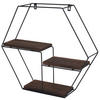 WANDREGAL Dunkelbraun - Dunkelbraun, Holz (49/43/11cm) - MCW