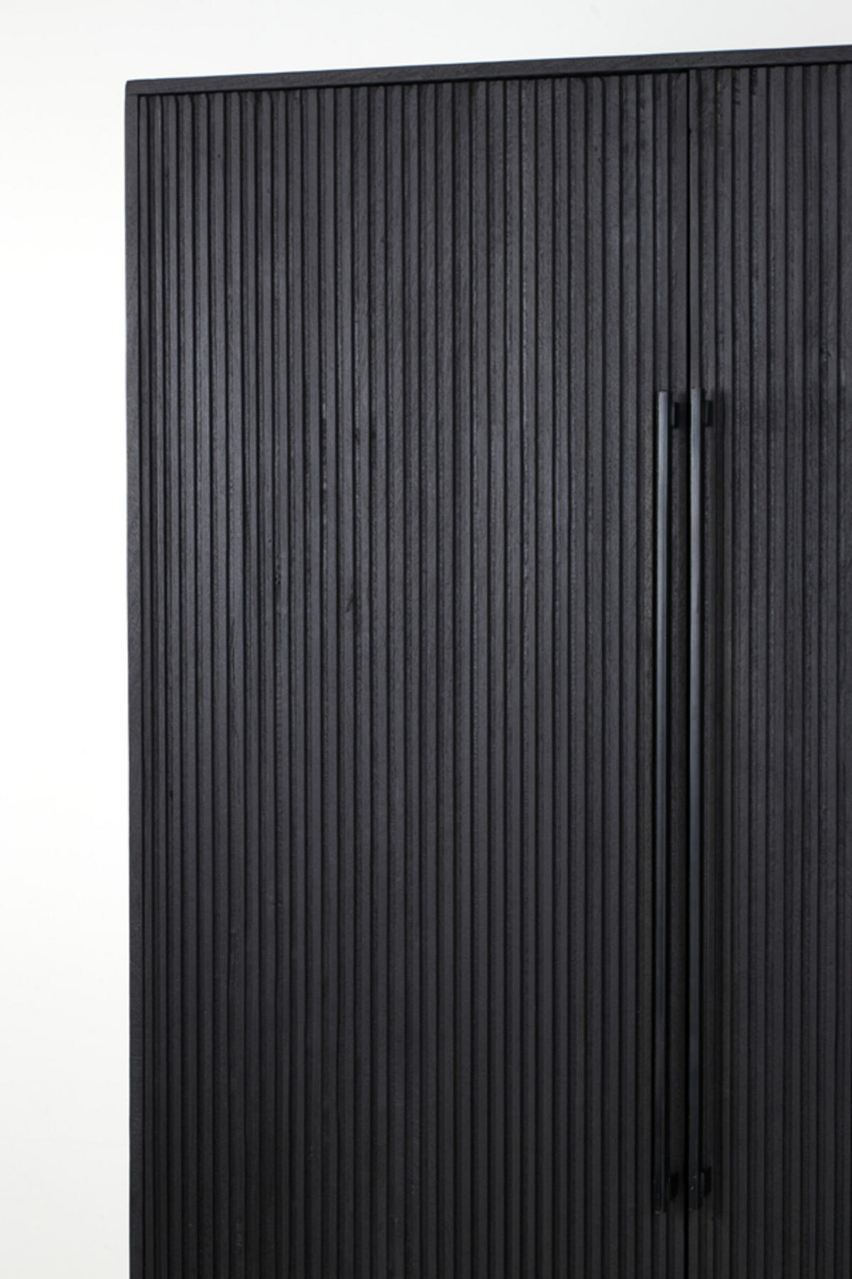 SCHRANK Abage Schwarz 120/40/180 cm - Schwarz, Holz (40/180/120cm) - Light & Living