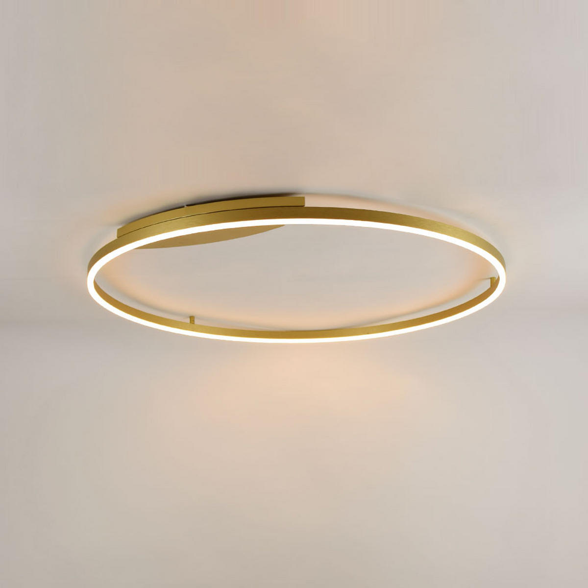 LED-WAND-/DECKENLAMPE Ring Gold Ø 100cm - Goldfarben, Metall (100/100/5.5cm) - s.luce