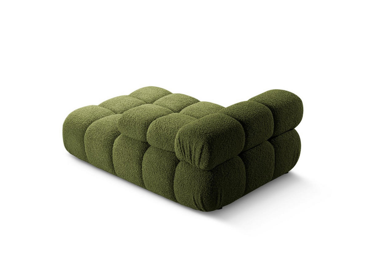 CHAISELONGUE rechts Bellis aus Boucle grün - Grün, Textil (94/70/155cm) - Micadoni