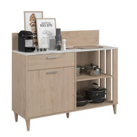 KÜCHENSCHRANK Gala 12 in Jackson Eiche und Beton Optik Beistellschrank - Braun, Holzwerkstoff (80/200/120cm)