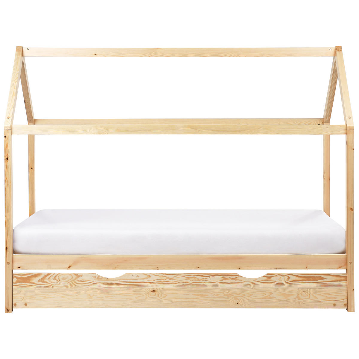 KINDERBETT 90x200 cm Heller Holzfarbton Crillon - Hellbraun, Holz (90/200cm) - Beliani