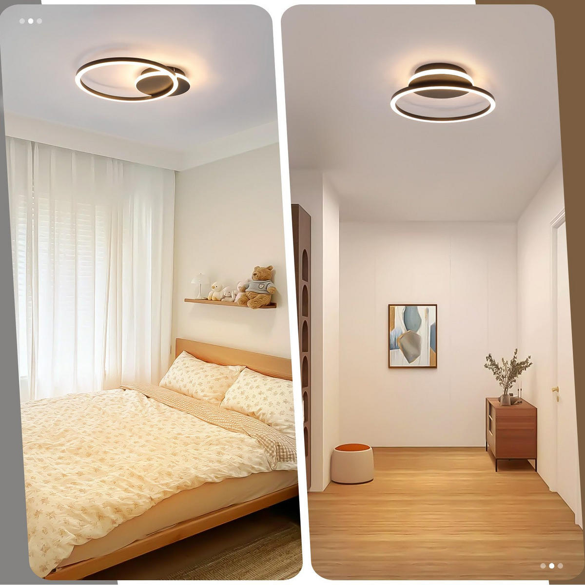 LED-DECKENLEUCHTE Majewski 30/35/5cm - Schwarz, Metall (35/30/5cm) - Nettlife