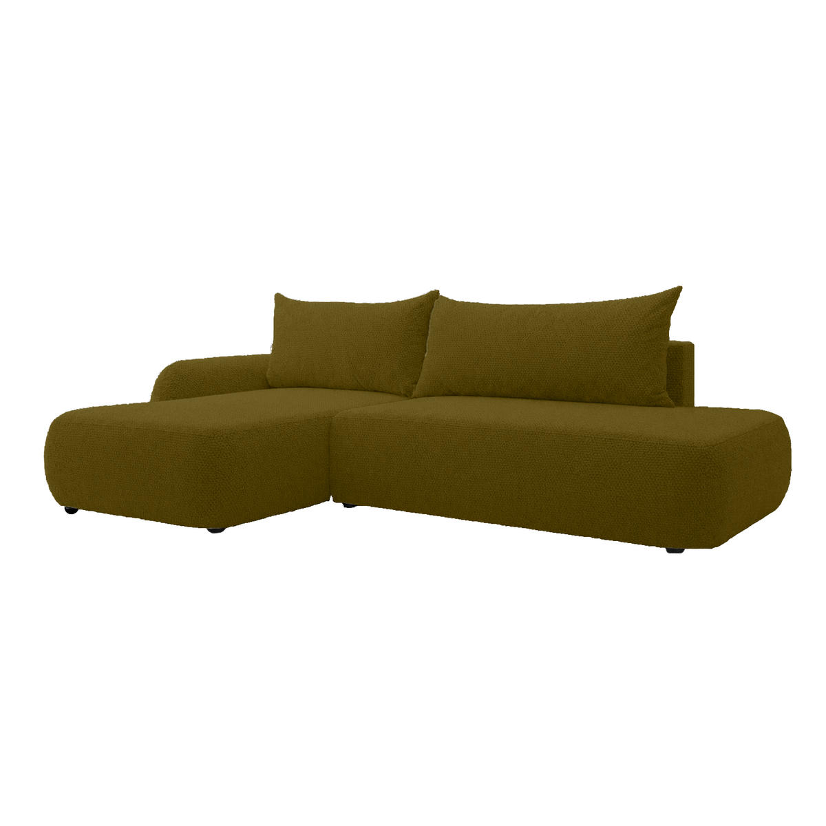 ECKSOFA Munduk I mit Schlaffunktion, Olive - Olivgrün, Textil (302/184cm) - Fedve