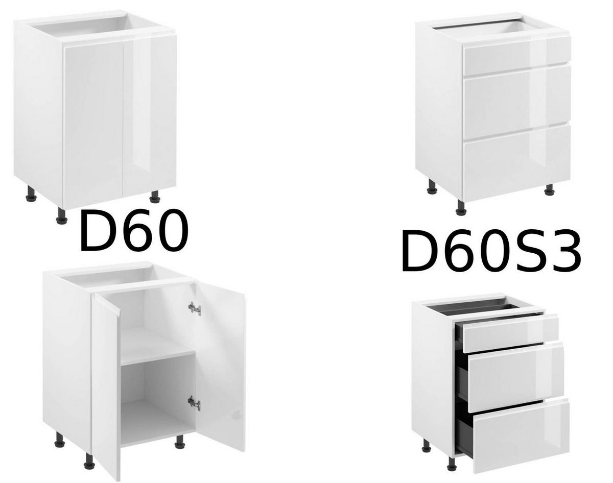 WINKELKÜCHE 320 cm x 320 cm x 200 cm- Aspen KA20-M320 - in Weiß/Hochglanz - Weiß Hochglanz, Holz (840/212/58cm)