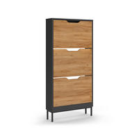 SCHUHKIPPER Luca, Anthrazit/Goldkraft Eiche, 59 x 123 cm mit 3 Kippfächer - Honigeiche/Anthrazit, Holzwerkstoff (59/123/17cm) - Vicco