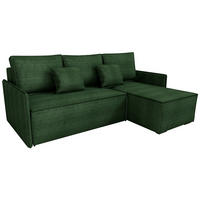 ECKSOFA Atlantic mit Schlaffunktion Grün Cord - Grün, Textil (238/141cm) - Bromarkt