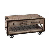 COUCHTISCH Mango 112x61x55 braun lackiert HEAVY INDUSTRY #262 - Braun, Holz (112/61/55cm) - Massivmoebel24