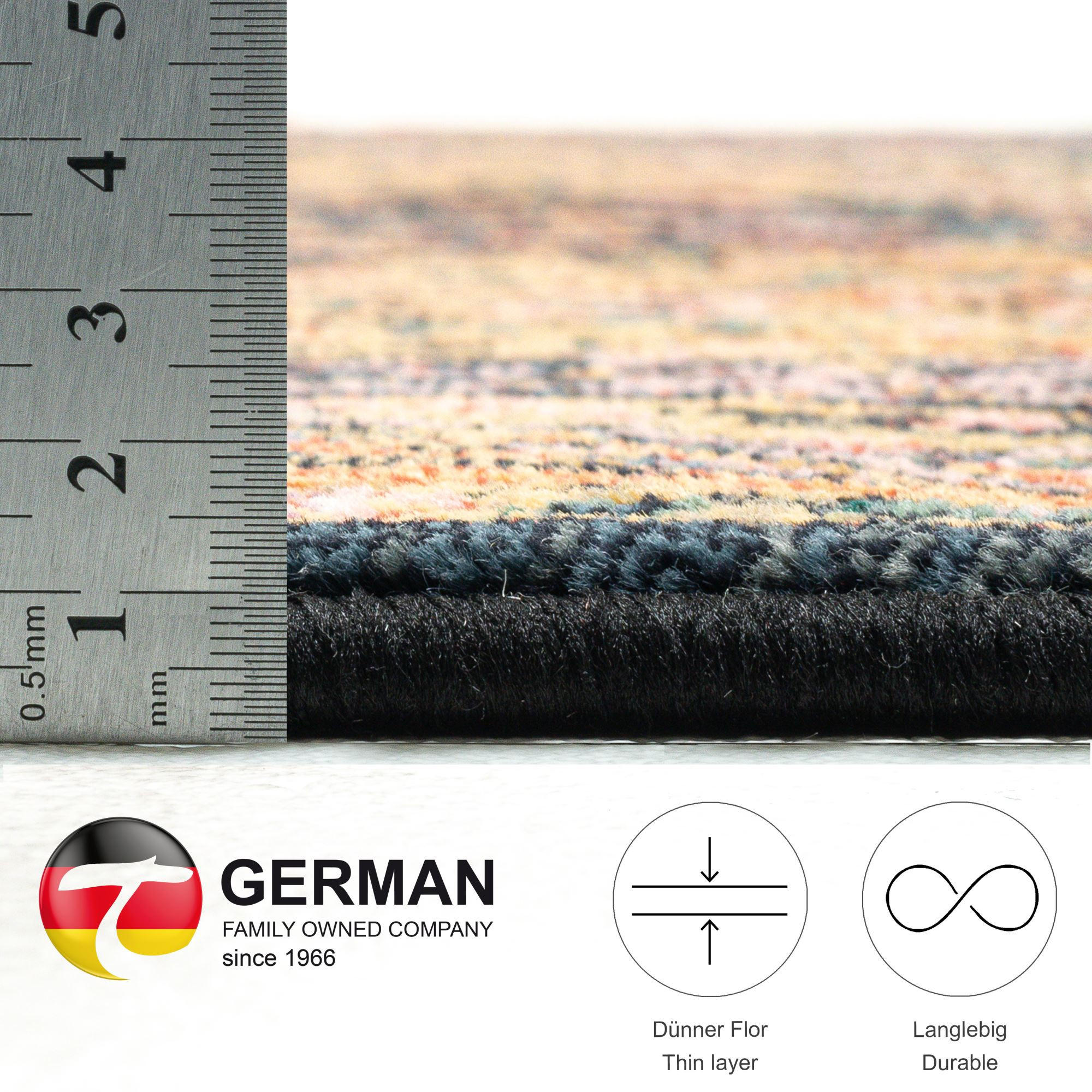 Thumbnail - Theko Webteppich, Mehrfarbig, Textil, Orientalisch, Rechteckig, 120x180 cm, Oeko-Tex®, für Fußbodenheizung geeignet, Tep...