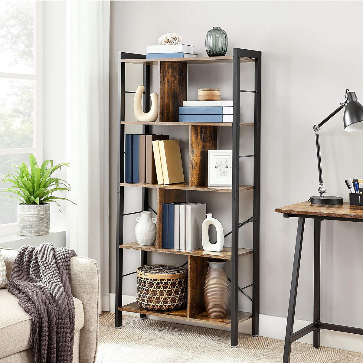 BÜCHERREGAL - Braun, Holzwerkstoff (30/155/74cm) - Hansiro