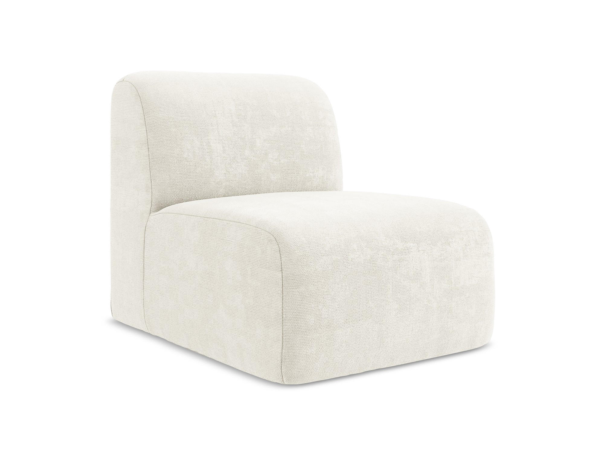 SOFAELEMENT Chenille Stoff Weiß - Schwarz/Weiß, Holzwerkstoff/Kunststoff (70/75/94cm) - Makamii