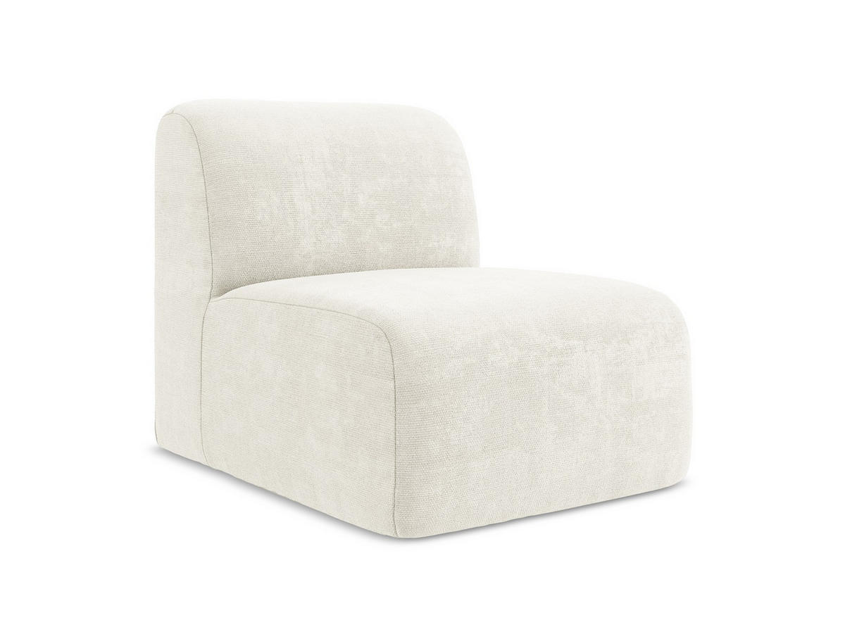 SOFAELEMENT Chenille Stoff Weiß - Schwarz/Weiß, Holzwerkstoff/Kunststoff (70/75/94cm) - Makamii