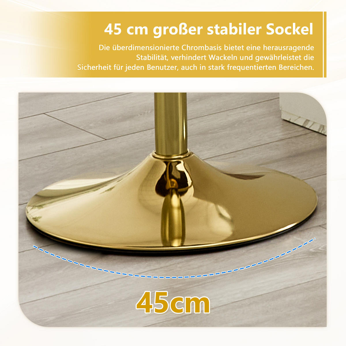 BARHOCKER DE-36724 2er-Set höhenverstellbar mit 360°-Drehung Rot - Rot, Metall (45/110/49.7cm) - ComfortXL