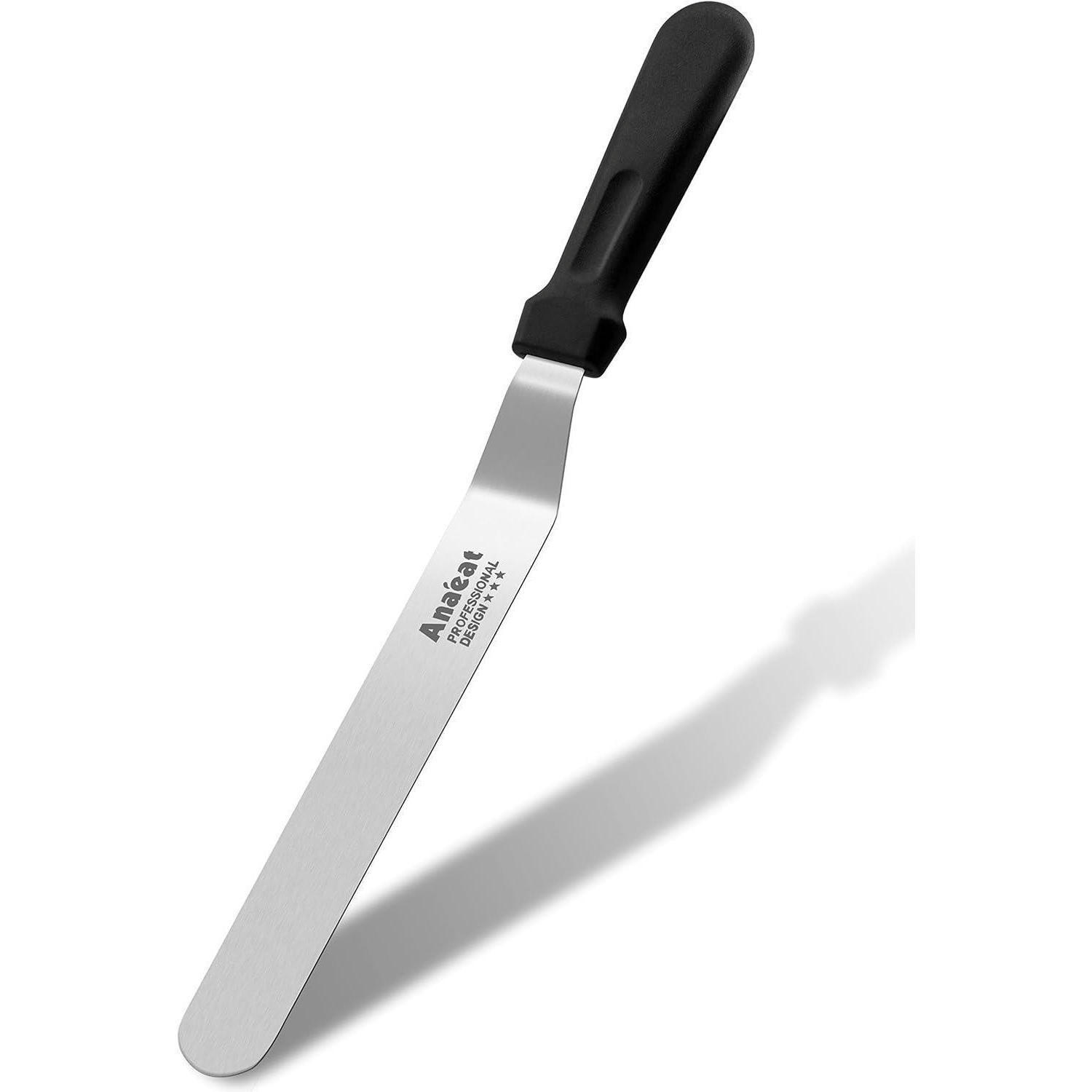 GLASURSPATEL abgewinkelt 25 cm Edelstahlklinge - Schwarz, Metall (6.3/1.7/37.4cm)