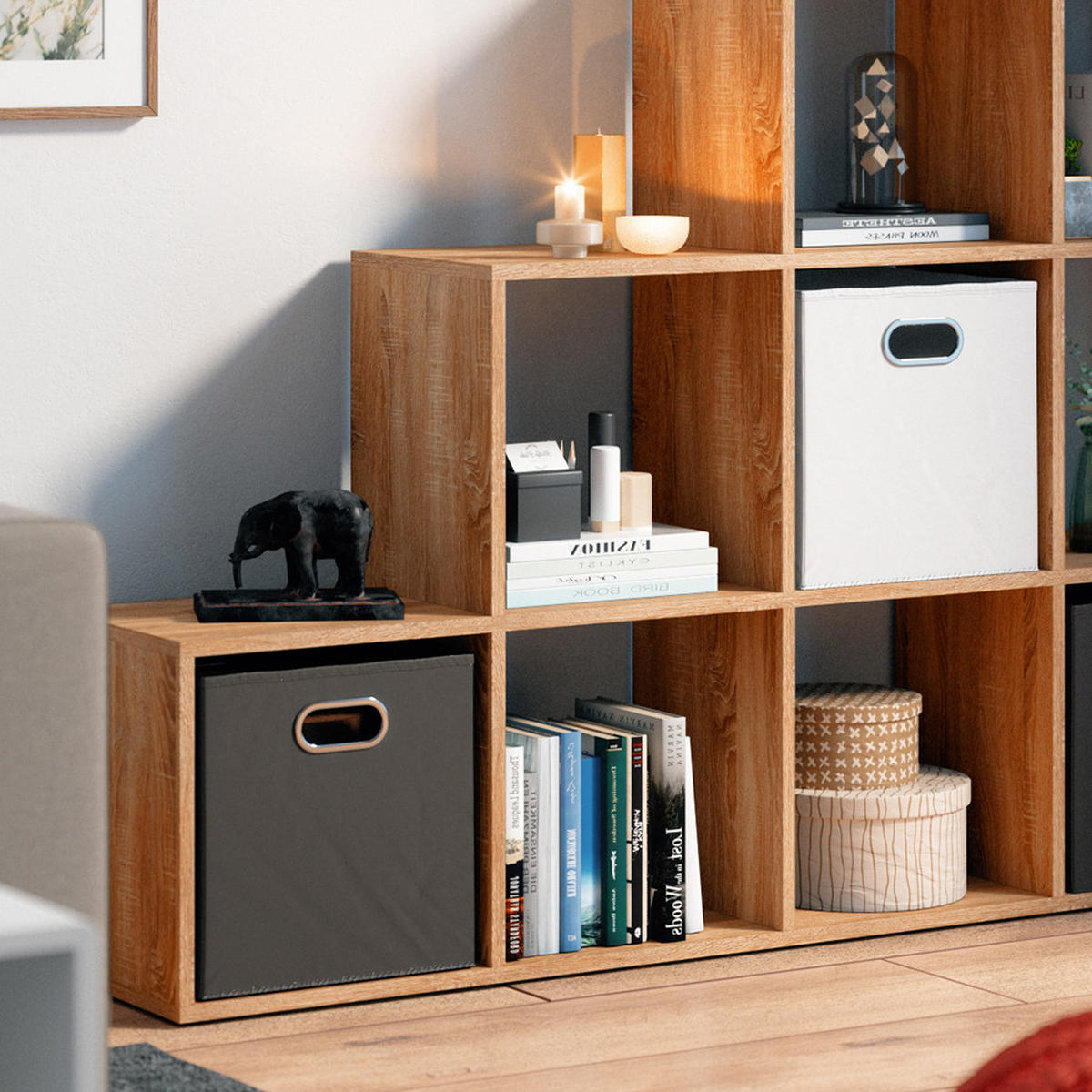 TREPPENREGAL Sonoma 142.5 x 140 cm - Sonoma Eiche, Holzwerkstoff (142.5/140/29cm) - Vicco