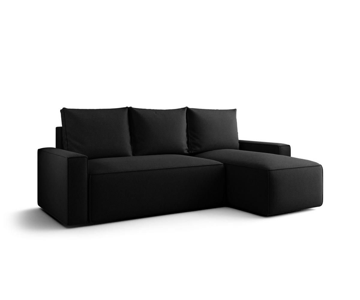ECKSOFA mit Schlaffunktion SAVIO Curio 99 Rechts - Schwarz, Textil (232/140cm) - Bedante