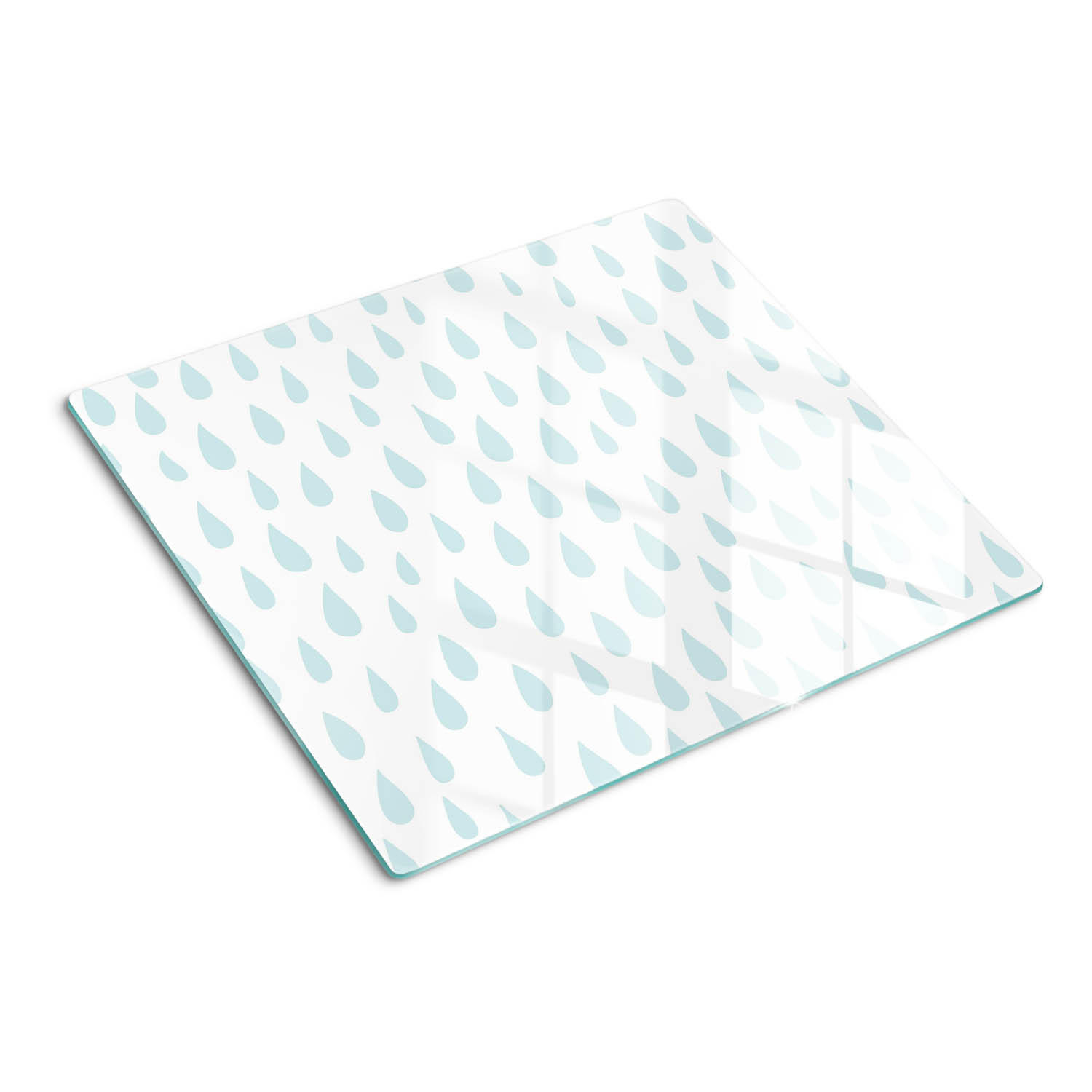 GLASPLATTE 60x52 cm Tröpfchen - Blau, Glas (60/0.4/52cm) - TULUP