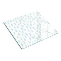 GLASPLATTE 60x52 cm Tröpfchen - Blau, Glas (60/0.4/52cm) - TULUP