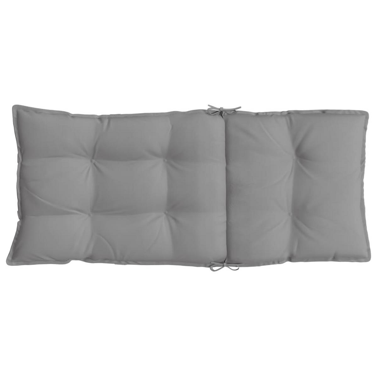 HOCHLEHNER-AUFLAGEN 6Er Set Grau Oxford-Gewebe - Grau, Textil (50/7/120cm) - vidaXL