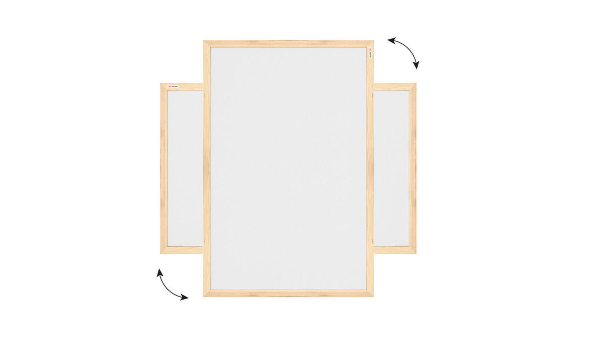 WEISS Pinnwand mit Holz Rahmen 60x40cm Korktafel Korkwand - Weiß, Holz (60/40/0.6cm) - ALLboards