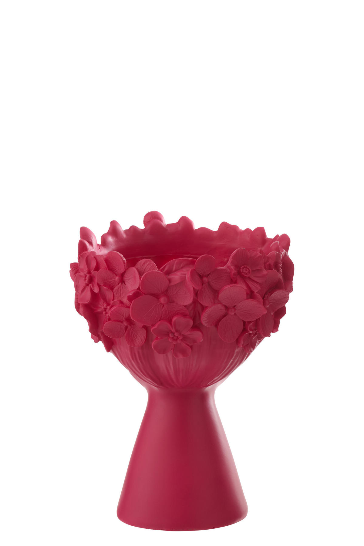 BLUMENTOPF KOPF Rosa - Pink, Glas/Naturmaterialien (19/24cm) - J-Line